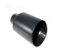 Car Exhaust Pipe 1Pcs Universal Exhaust Tip Black Stainless Steel Muffler Tailpipe Oblique Customized Size Car(ID 80mm-OD 89mm)