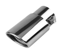 Car Exhaust Pipe 1Piece Car Exhaust Tip, Modification Tail Throat Pipe 2.1In To 1.5In Stainless Steel Silver Rear Muffler Tip
