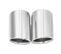 Car Exhaust Pipe 2pcs/lot For Cadillac CT6 2016-2022 Tail Muffler Rear Exhaust Trim Tip Pipe Car Exhaust Tailpipe(Silver)