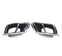 Car Exhaust Pipe 2pcs/lot Quad Exhaust Tip Muffler Tip Tailpipe Nozzle Exhaust Exhaust Trim Tips For BMW X5 For G05 X6 G06 X7 G07 Tail Pipe Exhaust Pipe Cap(Silver)