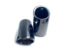 Car Exhaust Pipe 2Pcs/Set Chrome Plating Stainless Steel Car Exhaust Muffler Tip Pipes Covers For For A1 For A3 For A4 For TT 2009-2015(Black)