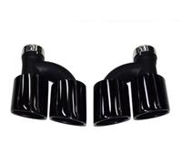 Car Exhaust Pipe 2pcs Set Dual Out Stainless Steel Car Rear Exhaust Pipe For A4 For A5 For A6 For A7 S4 S5 S6 S7 Black Muffler Tip 60mm Tailpipe(Brown)