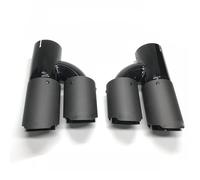 Car Exhaust Pipe 2PCS Universal H Style Dual Matt Carbon Fiber Exhaust Pipes Tip Rear Muffler Pipe Rear Muffler Tip