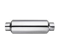 Car Exhaust Pipe 63mm 2.5 Car Exhaust Muffler Resonator Silencer Stainless Steel Tip Tail Tube Universal Tailpipe