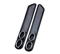 Car Exhaust Pipe ABS Rubber Dummy Dual Exhaust Pipe Stickers Car Styling 2Pcs/Set Accessory Exhaust Muffler Tip Pipe Auto Accessories(Black)
