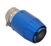 Car Exhaust Pipe Aluminum Car Exhaust Pipe Muffler Tip Universal Blue Mufflers End Decoration Multiple Size Engine Style(63mm-89mm)