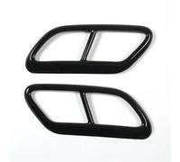 Car Exhaust Pipe Black Stainless Steel Pipe Throat Exhaust Outputs Tail Frame Trim Cover For Volvo S60 2020 S90 V90 2016-2019 Car Exhaust Tailpipe