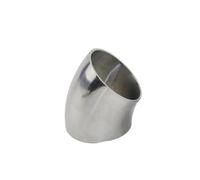 Car Exhaust Pipe Butt Weld Elbow 51 Mm 57 Mm 63 Mm 76 Mm OD 304 Stainless Steel Welded 45 Degree Elbow Polished(108mm x 2mm)