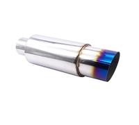 Car Exhaust Pipe Car 2.5inch Exhaust Muffler Tail Pipe Racing Sport Mufflers Turbo Sound Boost Stainless Steel 63mm Inlet Outlet(XH-EP089-BL)
