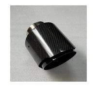 Car Exhaust Pipe Car Exhaust Pipe Black Stainless Steel Tail Outlet 130MM Universal Glossy Carbon Nozzles Muffler Tip 1PCS(83 IN -130 OUT)