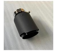 Car Exhaust Pipe Car Exhaust Tips Black Stainless Steel Pipe Matte Carbon Fiber Tail End Muffler Tailpipe For Universal 1Piece Auto Accessories(67MM IN-76MM OUT)