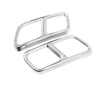 Car Exhaust Pipe Cover 2 PCS Tail Muffler Exhaust Pipe Output Cover Trim Compatible With Benz For S Class W222 C217 A217 2014 2015 2016 2017.(Silver)
