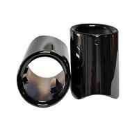 Car Exhaust Pipe Exhaust Muffler Tip For BMW 5 Series F10 F11 E60 E61 E39 528i 530i 535i 535d Tips Nozzle Tail Throat Decoration Car Exhaust Tailpipe(Black 2PCS)