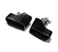 Car Exhaust Pipe Fit For B&MW F10 F11 F12 F13 535i 535d 640i 640d 550i 650i Square Tailpipe Muffler Tip Nozzle Exhaust System(Black A)