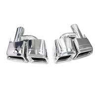 Car Exhaust Pipe For Benz W218 CLS320 CLS300 CLS500 CLS63 4 Outlet Square Tail Pipe Stainless Steel Muffler Exhaust Tip Cover Trim