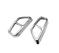 Car Exhaust Pipe For BMW 5 Series G30 G32 G31 6 GT 2018 2019 2020 2022 Stainless Steel Exhause Filter Tail Throat Cover Car Exhaust Tailpipe(Silver)