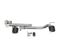 Car Exhaust Pipe For BMW E90 E92 325i 330i 304 Stainless Steel Conversion Left To No Welding Clamp-on 335i Style Dual Exit Exhaust(Carbon Fiber A)
