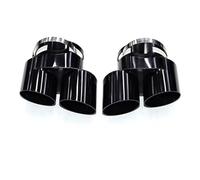 Car Exhaust Pipe For BMW For X5 G05 For X6 G06 For X7 G07 2019-2025 Exhaust Pipe Upgrade Stainless Steel Black Inner Tube Muffler Decorative Cover Nozzle Tip(Black 1)