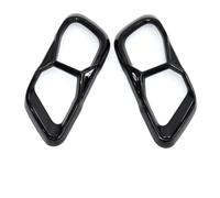 Car Exhaust Pipe For BMW For X5 G05 For X6 G06 For X7 G07 2019-2025 Exhaust Pipe Upgrade Stainless Steel Black Inner Tube Muffler Decorative Cover Nozzle Tip(Black B)