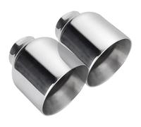 Car Exhaust Pipe For BMW Universal 63mm 101mm Stainless Steel Exhaust Muffler Pipe Dual Wall Tips Tail Tube Covers Trims