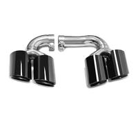 Car Exhaust Pipe For Cayenne For 9Y0 SUV 3.0 2018-up Petrol Muffler Tip Tail Pipe Exhaust System Nozzle Car End Quad(Black)