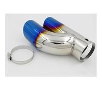 Car Exhaust Pipe For Skoda For Octavia For A5 For A7 For Superb For Yeti 1.4T 1.6T 1.6L 2009 2010 2011 2012 2013 2014 2015 Auto Car Exhaust End Tip Muffler Pipe Cover(Twin outlet Blue)