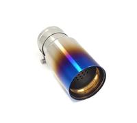 Car Exhaust Pipe In 60mm Out 80mm 1 Piece Universal Gloss Silver Blue Exhaust Tips For BMW F20 F21 F22 F23 F30 F31 For F32 F33 Tail Pipe Exhaust Pipe Cap(Blue)