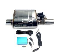 Car Exhaust Pipe Left Right 51/63/76mm Car Exhaust Electric Valve Control Exhaust Pipe Kit Silencer Stainless Steel Muffler Valve Auto Accessories(76MM Left 1)