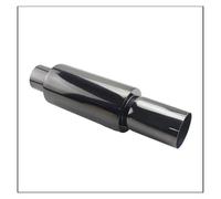 Car Exhaust Pipe Mufflers Tail Universal Stainless Steel Exhaust Systems Racing Mufflers 2"2.5"To 3" Blue Silver Exhaust Tips(Titanium 51MM)