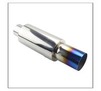 Car Exhaust Pipe Mufflers Tail Universal Stainless Steel Exhaust Systems Racing Mufflers 2"2.5"To 3" Blue Silver Exhaust Tips(Blue 51MM)