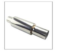 Car Exhaust Pipe Mufflers Tail Universal Stainless Steel Exhaust Systems Racing Mufflers 2"2.5"To 3" Blue Silver Exhaust Tips(Silver 51MM)