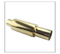 Car Exhaust Pipe Mufflers Tail Universal Stainless Steel Exhaust Systems Racing Mufflers 2"2.5"To 3" Blue Silver Exhaust Tips(Golden 51MM)