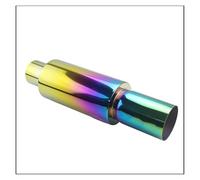 Car Exhaust Pipe Mufflers Tail Universal Stainless Steel Exhaust Systems Racing Mufflers 2"2.5"To 3" Blue Silver Exhaust Tips(Colorful 51MM)