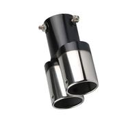 Car Exhaust Pipe One Out Two Tailpipe Tailpipe General Exhaust Exhaust Hood Exhaust Cylinder Double Tube Muffler Modified Tail End Pipe(A Straight)