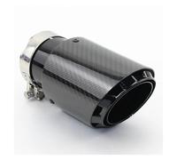 Car Exhaust Pipe Rear 1Pcs Universal Exhaust pipe muffler tail throat stainless steel with carbon fiber black 89/101/114mm Exhaust Pipe(63mm out 89mm)