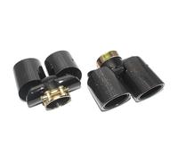 Car Exhaust Pipe Rear Exhaust Tail Pipe Upgrade Round Stainless Steel Four Outlet Rectangle Muffler Tip For Land For Rover For Defender 90 110 2020 2021 2022(Carbon brazing 2.0T)