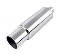 Car Exhaust Pipe Stainless Steel Exhaust Muffler Tip Tail Pipe Inlet 2.5 Inch Outlet 4 Inch Burnt Type Silencer For Universal Rear Muffler Tip