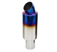 Car Exhaust Pipe Stainless Steel ID 51mm 63mm 76mm Car Motorcycle Styling Exhaust Muffler Tail Pipe Tip Universal(Blue 76MM)