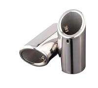 Car Exhaust Pipe Stainless Steel Muffler Pipe Tip Cover Accessories For A4 B8 A3 A1 Q5 OUSDUO(Silver)