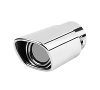 Car Exhaust Pipe Style 63mm Exhaust Muffler Pipe Universal Stainless Steel Silver Auto Tail Rear Tip Decoration Car Accessories Tailpipe(Silver1)