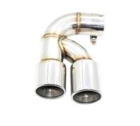 Car Exhaust Pipe Tail Throat 1 PCS Dual Exhaust Tip For BMW For F20 F21 118i Series Stainless Steel Twin Pipe Muffler Tailpipe Nozzle
