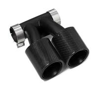 Car Exhaust Pipe Tail Throat For 718 For Cayman Rectangle Exhaust Tip Upgrade In The Double Exit Muffler Tail Pipe(Carbon C)