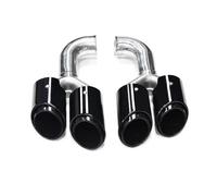 Car Exhaust Pipe Tail Throat For Cayenne 2011-2014 Exhaust Modification Upgrade Dual Outlet Quad Sport Tailpipe Stainless Steel Muffler