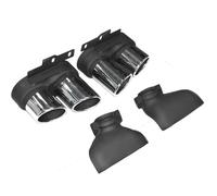 Car Exhaust Pipe Tail Throat Muffler Upgrade For S6 S7 Exhaust Tip Stainless Steel Car Tailpipe Nozzle For A6 A7 C8 2019-2024(To cut Silver)