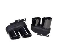 Car Exhaust Pipe Tail Throat Muffler Upgrade For S6 S7 Exhaust Tip Stainless Steel Car Tailpipe Nozzle For A6 A7 C8 2019-2024(Not cut Black)