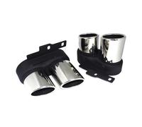 Car Exhaust Pipe Tail Throat Muffler Upgrade For S6 S7 Exhaust Tip Stainless Steel Car Tailpipe Nozzle For A6 A7 C8 2019-2024(Not cut Silver)