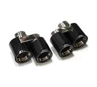 Car Exhaust Pipe Tail Throat Quad Carbon Fiber Exhaust Tip For BMW For G20 G21 330i 330d 320d Dual Outlet Stainless Steel Muffler System Tailpipe