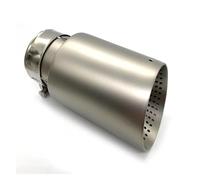 Car Exhaust Pipe Tailpipe 304 Matte Stainless Steel Car Universal Exhaust System Tip For VW For GTI For MK7 For Golf 7 Nozzle Single Muffler Pipe Exhaust Tail Piece Tip(ID 60mm-OD 89mm)