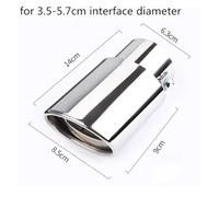 Car Exhaust Pipe Tailpipe Car Exhaust Pipe Auto Exhaust Muffler Tip Stainless Steel Pipe Chrome Trim Car Rear Tail Throat Liner Accessories Exhaust Tail Piece Tip(Straight-silver)
