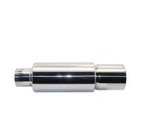 Car Exhaust Pipe Tailpipe Car Exhaust Pipe Muffler Tail Pipe Universal Stainless Steel Interface 51 57 63MM Exhaust System End(007 Silver 63mm)